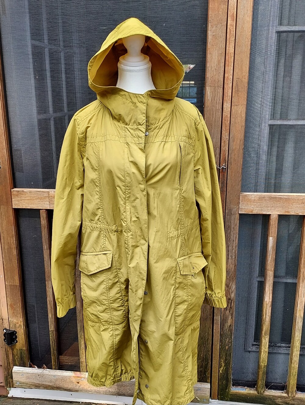 Eileen Fisher Cotton and Nylon Raincoat